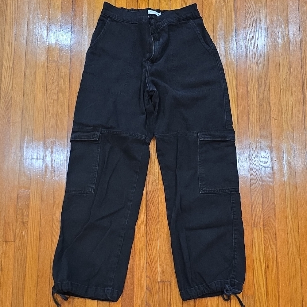 Zara Black Cargo Jeans for Women